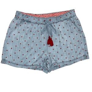 MATILDA JANE Enchanted Garden Cameron Chambray Dobby Shorts Sz M Summer Days‎